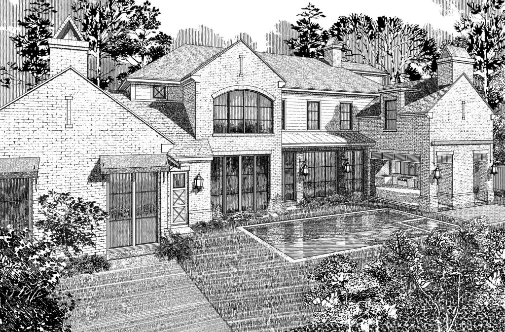 Pen &amp; Ink Back Yard